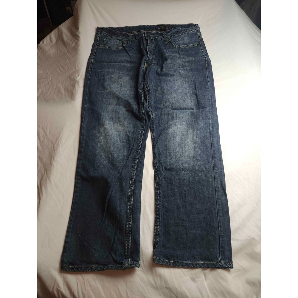 Axel Treadwell Jeans Mens 38x28 Blue Denim Relaxed Straight Urban Streetwear